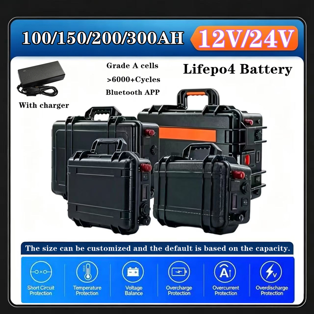 Lifepo4 12V 100Ah Bms Bluetooth - 배터리 12V 24V 100Ah 150AH 200AH